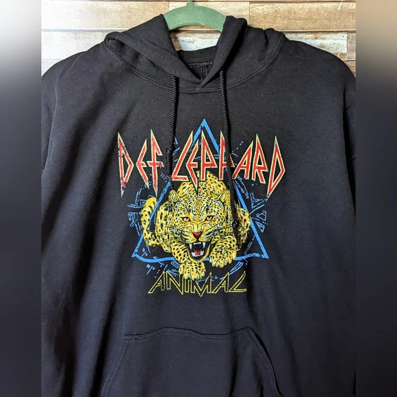 New Def Leppard Black Heavy Sweatshirt - Picture 7 of 14